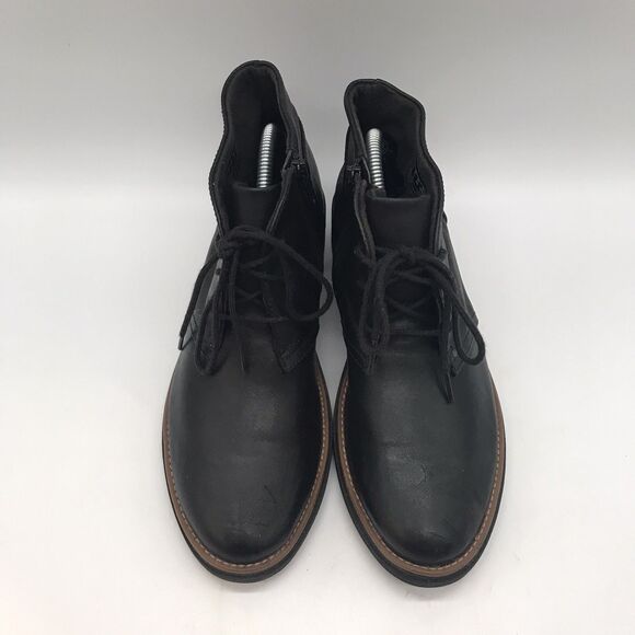 Clarks Collection Side Zip Ankle Booties Women's 7.5 Black Chukka Boots 13288 - Picture 5 of 11